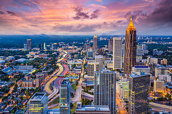Atlanta skyline, The source HD wallpaper