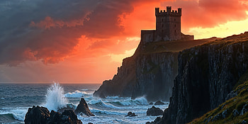 Clifftop Bastion — Sea Landscape, landscape, sea HD wallpaper