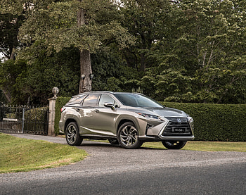 Lexus RX 450H L, silver suv, 2018 HD wallpaper