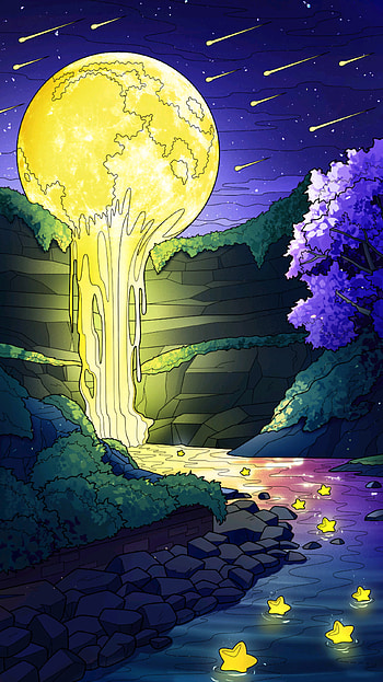 Moon, atmosphere, art HD phone wallpaper