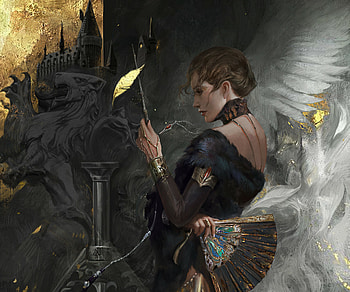 Enigmatic Sorceress: Fantasy Realm, fantasy, sorceress HD wallpaper