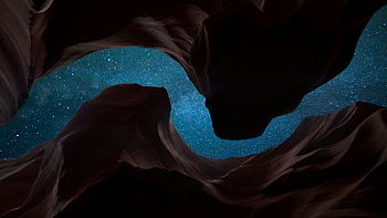 Canyon And Milky Way Starlight Through The Canyon Walls, canyon, milky-way, star, light, stars, sky, nature HD wallpaper