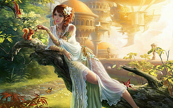 Angels and fairies, Heavenly creatures, Divine beauty, Mythical realm HD wallpaper