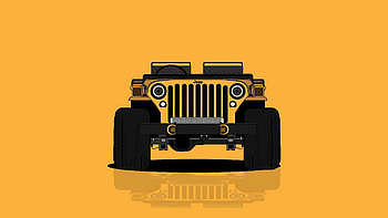 Jeep Minimal , jeep, cars, minimalism, minimalist, artist, artwork, digital-art HD wallpaper