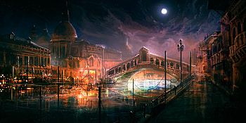 Venice at night Italy, night, Italy, at, Venice HD wallpaper