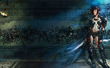 Elf Warrior, mural, elf, fantasy, warrior HD wallpaper