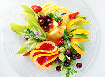 Fruits, Food, Strawberry, Cherry, Apples, Pineapples, Lemon, Grapefruit, Slicing, Rifling HD wallpaper