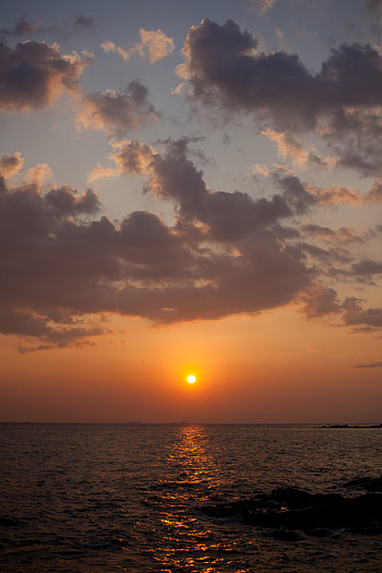 Nature, Sunset, Sky, Glare, Lumps, Blocks HD phone wallpaper