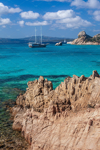 Azure clear sea water, Sardinian landscapes, Nature backgrounds, Idyllic views HD phone wallpaper