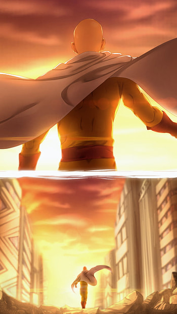Epic Saitama Sunset – One-Punch Man Anime , Saitama (One-Punch Man), Anime, One-Punch Man HD phone wallpaper