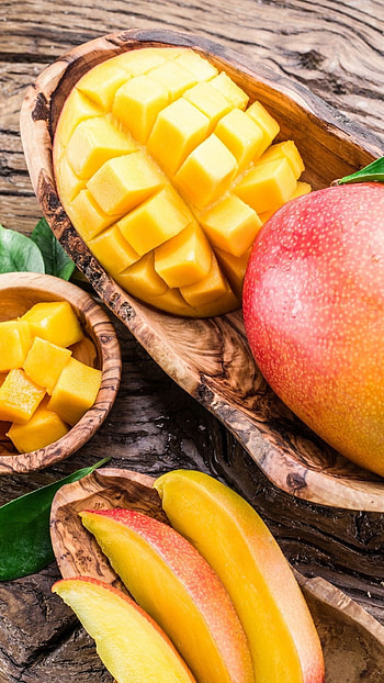 Fresh fruit mango, Tropical delight, Sweet and juicy, Fruity background HD phone wallpaper