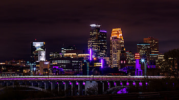 Minneapolis, Travels, Cityscape, Night downtown HD wallpaper