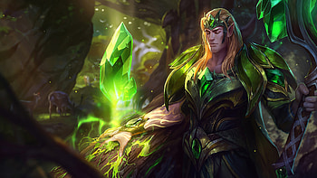 Taric LoL Emerald Splash Art, video game, League Of Legends, Taric (League Of Legends) HD wallpaper