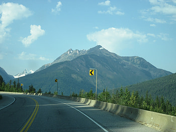 A Good Day at the Rockies BC - Canada07, blue, white, grey, graphy, clouds, sky, Mountains, roads HD wallpaper