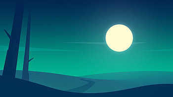 Night Road Minimalist Landscape, minimalist, minimalism, artist, landscape, digital-art, deviantart HD wallpaper