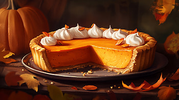 Delicious Pumpkin Pie - Ultra, pumpkin pie, dessert, Autumn, Thanksgiving, Whipped Cream HD wallpaper