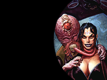 Mars Attacks, comic, creature, alien, female HD wallpaper