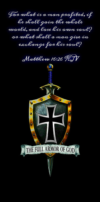 Matthew 16:26, Jesus, Shield, Christian, Faith, God HD phone wallpaper