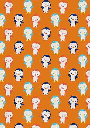 Funny, Pinguins, Multicolored, Pattern, Texture, Textures, Cute, Fun HD phone wallpaper