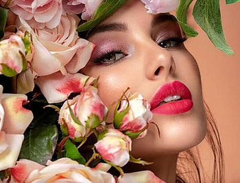 ღ, Flowers, Model, Face, Makeup HD wallpaper