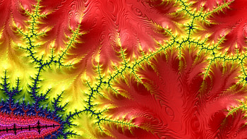 Trippy Psychedelic Fractal, colorful, colors, red, yellow, Abstract, fractal HD wallpaper