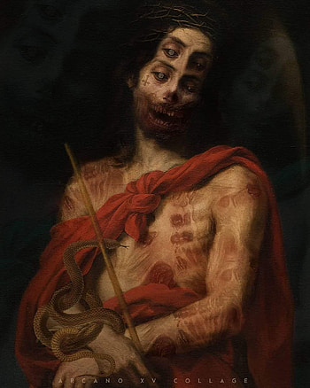 Art christ, terror, horror, abstract HD phone wallpaper