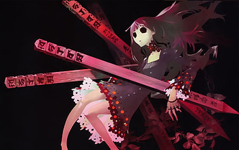 Creepy Cute Anime Girl Creepy flowers HD wallpaper