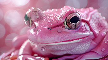 Vibrant Pink Frog, Animal, pink, frog HD wallpaper
