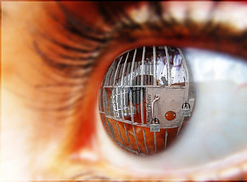 prisoner of my own mind, mind, eye, cage, prisoner HD wallpaper