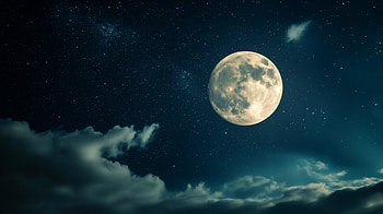 Moonlit Sky: Stunning Ultra, moon, moonlit sky, Night Sky, cloud, Stars HD wallpaper