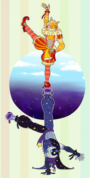 Sun and Moon, moondrop, sundrop, fnaf HD phone wallpaper