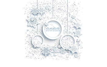 Happy New Year 2022, white snowflakes, white winter background, 2022 recipes, 2022 New Year, 2022 winter background, 2022 white background, New Year 2022, winter HD wallpaper