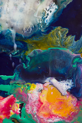 Abstract, Multicolored, Motley, Paint, Stains, Spots, Wax Painting HD phone wallpaper