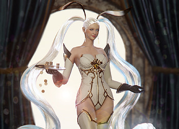 Bunny girl, bunny, s k, white, fantasy, ears, girl, luminos HD wallpaper