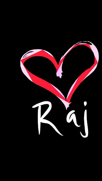 R Name, Raj, Heart HD phone wallpaper