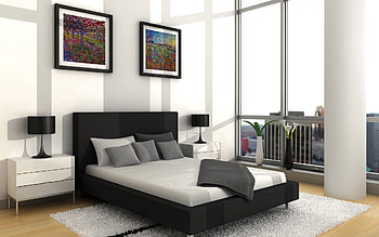 Interior, Paintings, Miscellanea, Miscellaneous, Furniture, Bed HD wallpaper