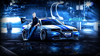 Paul Walker, Fast and Furious Skyline HD wallpaper