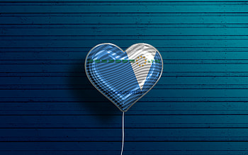 I Love Formosa, , realistic balloons, blue wooden background, Day of Formosa, Argentine provinces, flag of Formosa, Argentina, balloon with flag, Provinces of Argentina, Formosa flag, Formosa HD wallpaper