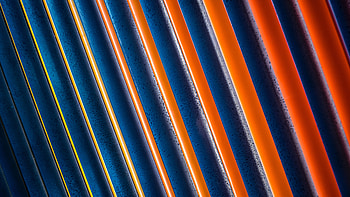 Surface, stripes, orange HD wallpaper