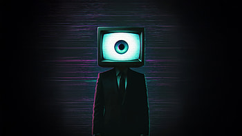 Digital Dystopia, artist, artwork, art, digital-art, tv, eye, deviantart HD wallpaper