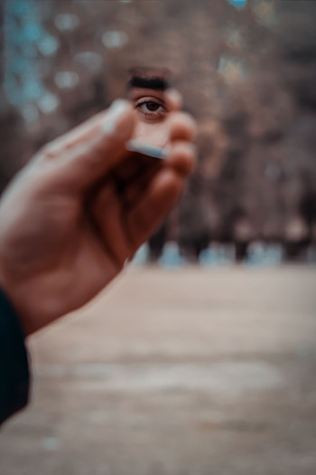 Reflection, Hand, Miscellanea, Miscellaneous, Eye, Mirror HD phone wallpaper
