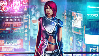 Cyberpunk Girl Suit , cyberpunk, artist, artwork, digital-art, artstation HD wallpaper