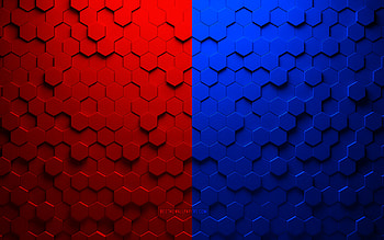 Flag of Catania, honeycomb art, Catania hexagons flag, Catania, 3d hexagons art, Catania flag HD wallpaper