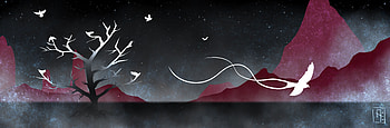 Birds Scenery Wide , birds, artist, artwork, digital-art, wide, deviantart HD wallpaper