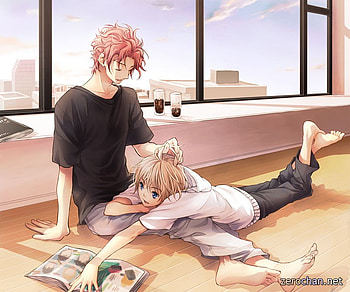 Together , boy, building, girl, manga, compel, together HD wallpaper