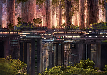 Building, Anime HD wallpaper