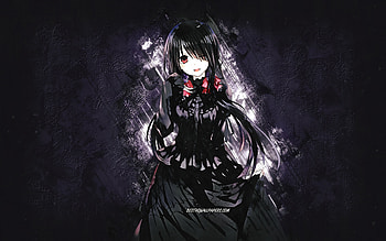 Kurumi Tokisaki, Date A Live, purple stone background, anime characters, Kurumi Tokisaki character, Date A Live characters, Tokisaki Kurumi HD wallpaper