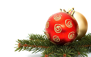 Red Christmas ball, bauble, christmas, ball, red HD wallpaper