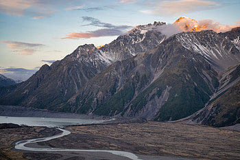 Tasman River, river, mountains, nature HD wallpaper