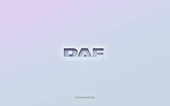 DAF logo, cut out 3d text, white background, DAF 3d logo, DAF emblem, DAF, embossed logo, DAF 3d emblem HD wallpaper
